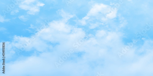 Abstract clear view of natural cloudy sky of winter seasons  Cloudy and bright shinny blue sky background with white clouds  fluffy and blurry summer sky background for wallpaper and design.