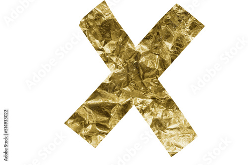 Isolated gold pieces on transparent background