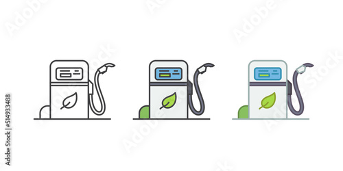 Bio fuel icon for go green campaign. ecology and environment related symbol concept.