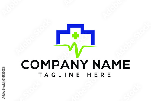  hospital logo template, Medical pharmacy logo design.