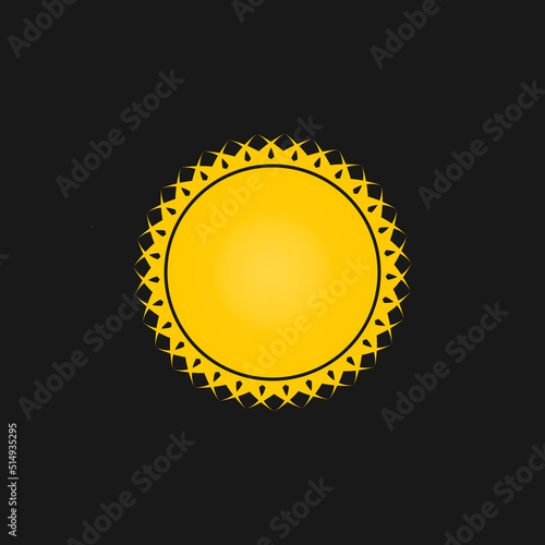 Simple sun vector icon. Sum...