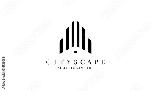 Building logo. Real estate logo design concept. Design for building  apartment complex  architecture  construction  property  structure  planning   cityscape and residence.