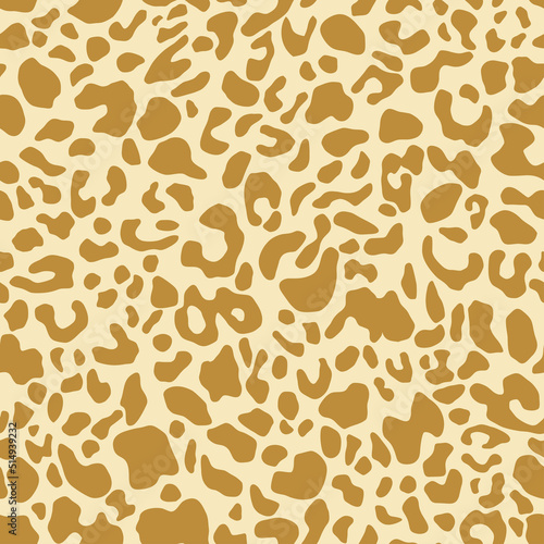 Jaguar or leopard skin pattern, seamless texture. Cheetah animal print for textile design. Vector Illustration