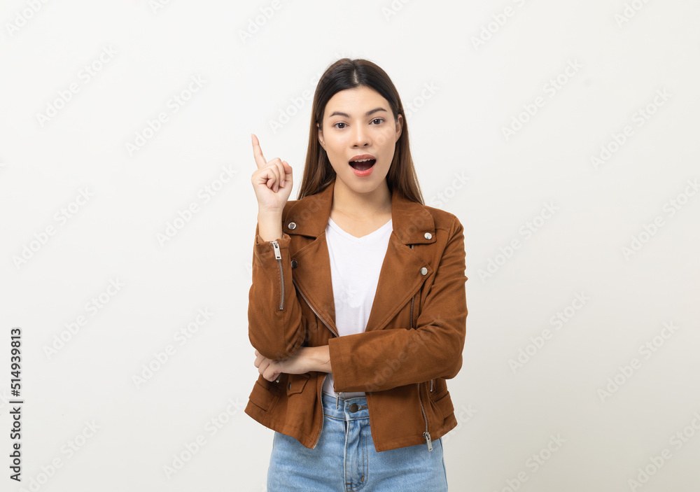 Young beautiful woman standing pose thinking and excited. Happy cheerful female on isolated white background. Young beautiful woman standing pose thinking and excited. Happy cheerful female on isolated white background.