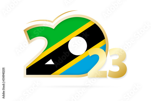Year 2023 with Tanzania Flag pattern.