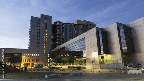 Generic Health Care Hospital Exterior Building Time Lapse