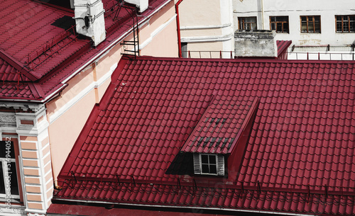  roof of old European houses.