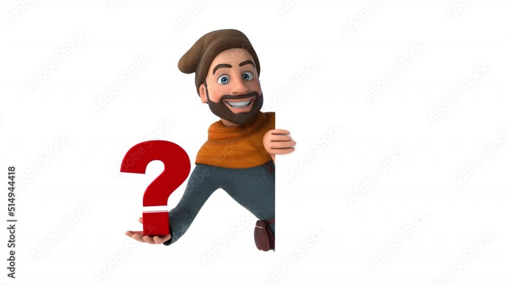 Fun 3D cartoon medieval man Fun 3D cartoon medieval man