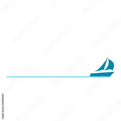 Obraz na plátně sail boat icon isolated on white background