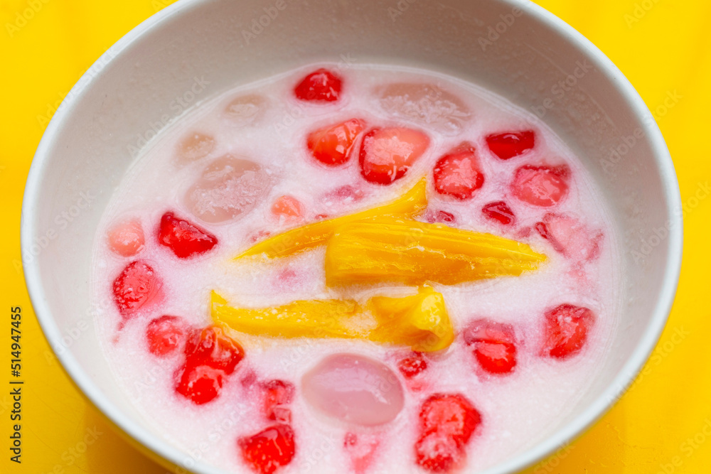 Red Ruby in sweet coconut milk Red Ruby in sweet coconut milk