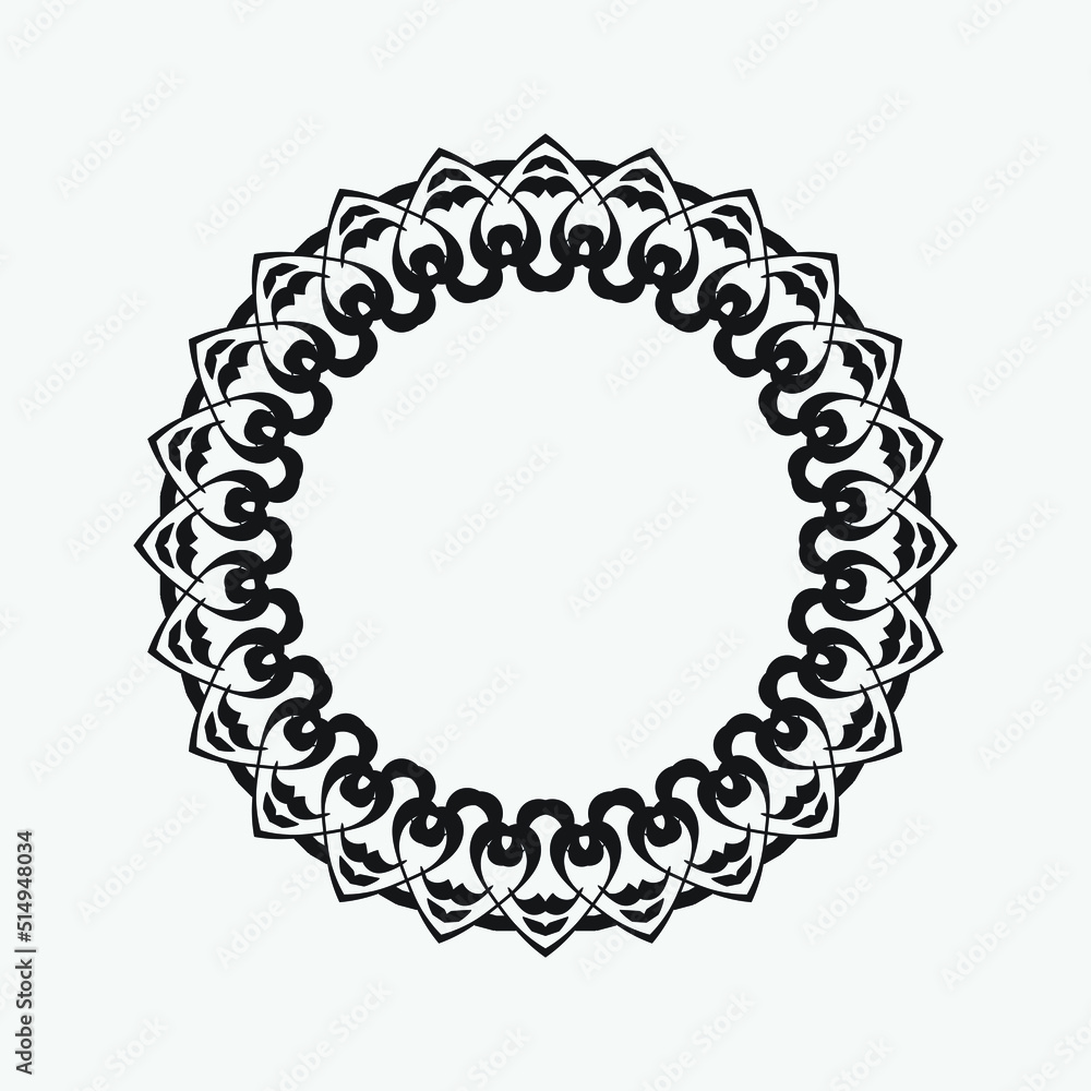 circle frame black color isolated on white background circle frame black color isolated on white background