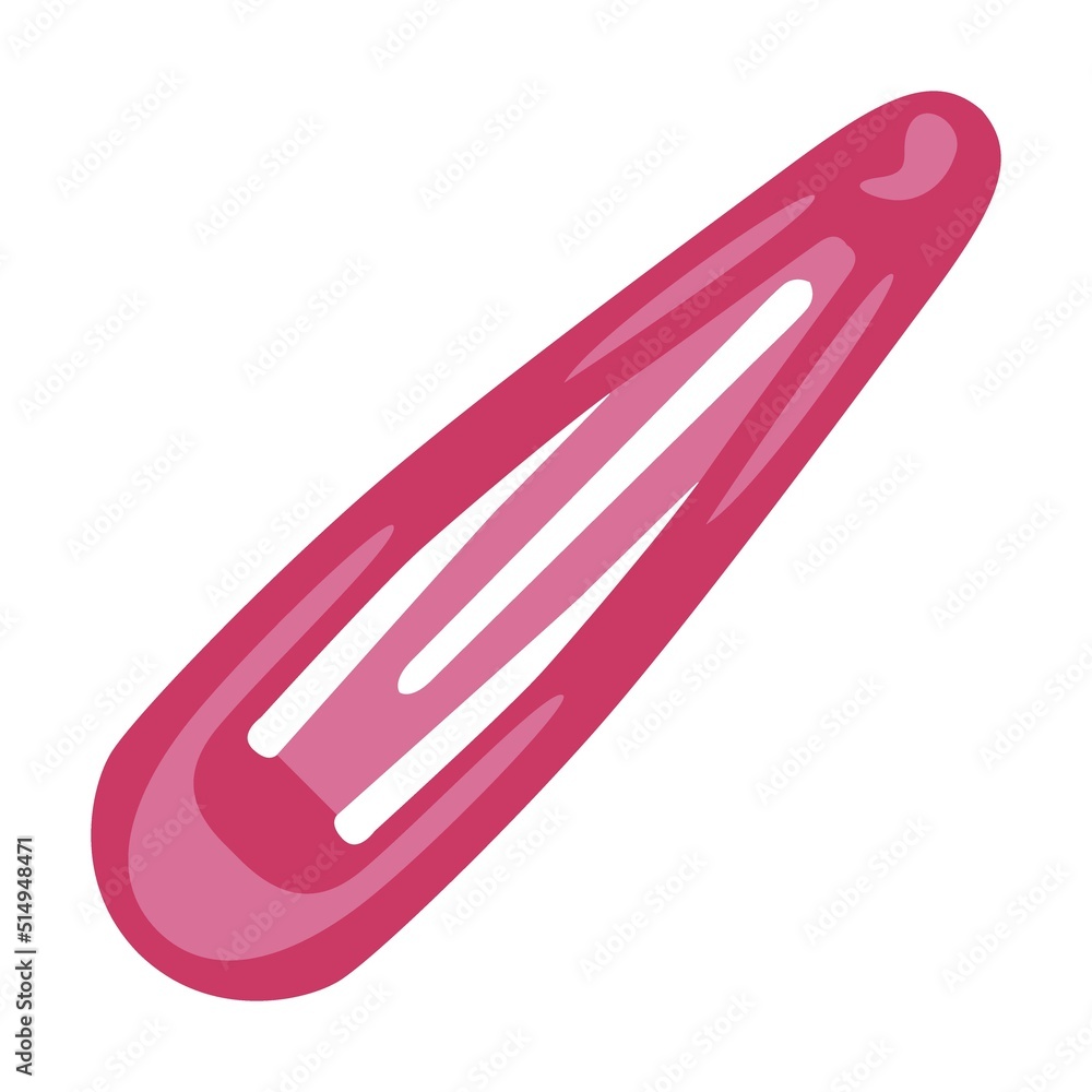 Hair clip, hair accessories vector illustration. Elastic hair bands and clips, plastic bow, comb, diadem, hairpin isolated on white Hair clip, hair accessories vector illustration. Elastic hair bands and clips, plastic bow, comb, diadem, hairpin isolated on white