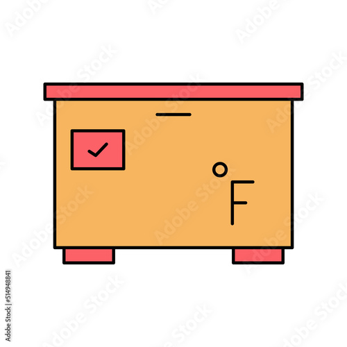 Home refrigerator deep fridge icon