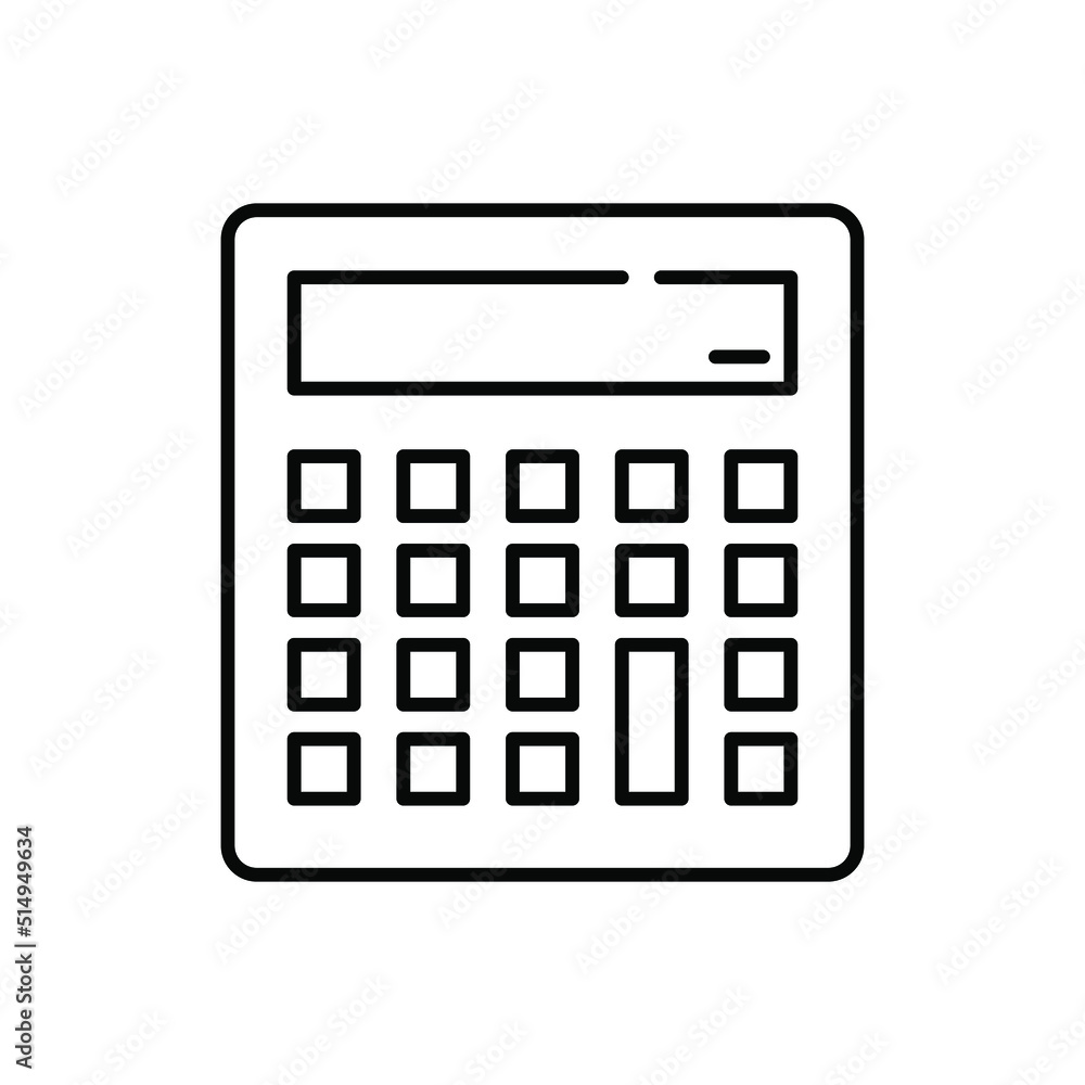 Calculator vector icon. Savings, financial sign isolated on white background, economic concept, trendy flat style for graphic design, website, UI. Vector illustration. Calculator vector icon. Savings, financial sign isolated on white background, economic concept, trendy flat style for graphic design, website, UI. Vector illustration.