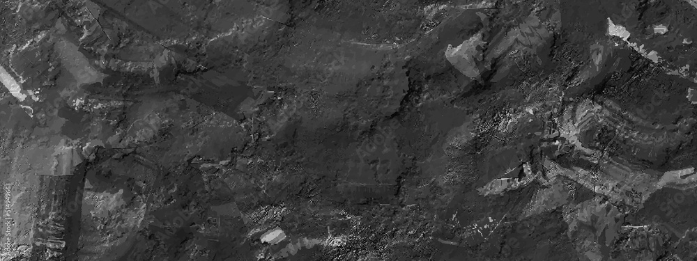 Old cement black grunge wallpaper background. Black stone concrete texture background anthracite panorama. Panorama dark grey black slate background or texture. Concrete wall texture. Dark wallpaper.
