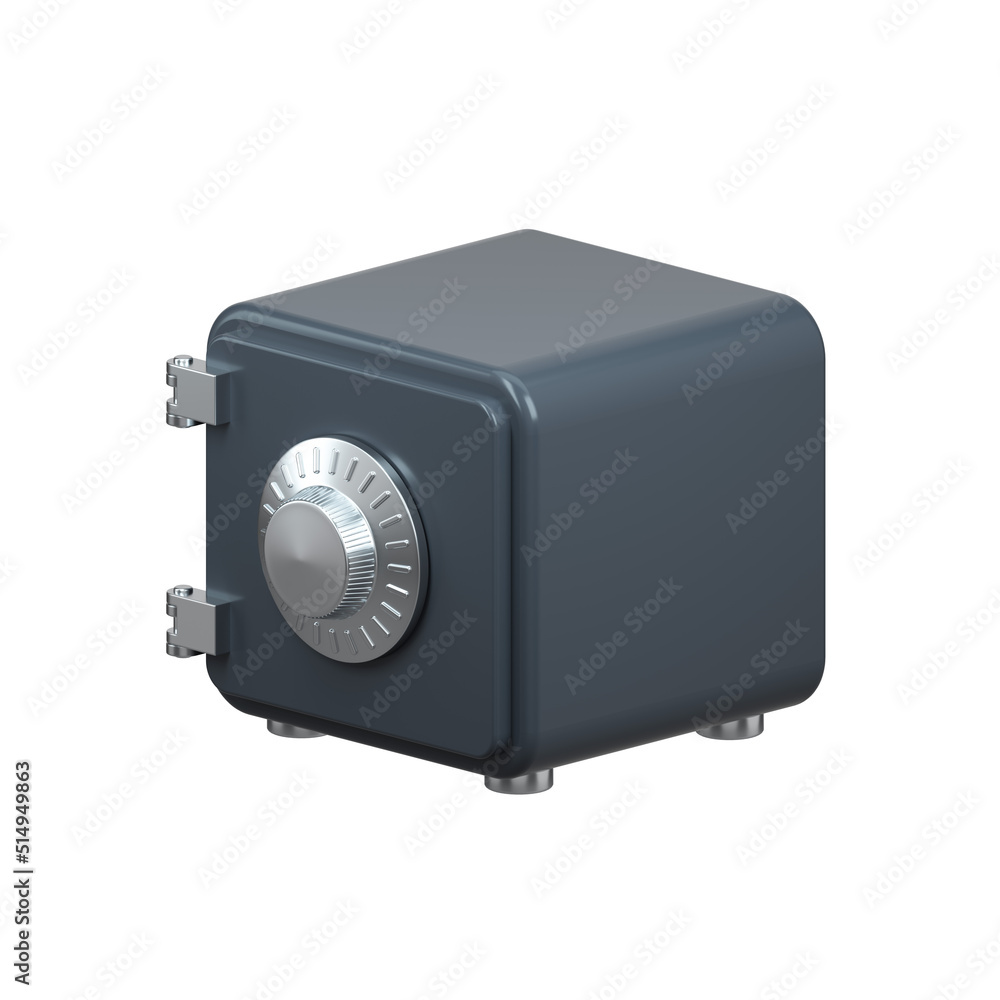 Safe Deposit 3d rendering icon. Isolated on white. Safe Deposit 3d rendering icon. Isolated on white.