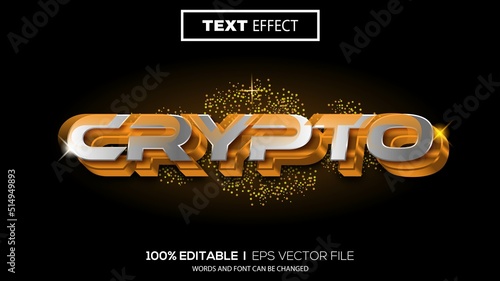 3D crypto text effect - Editable text effect