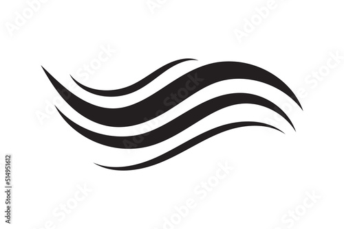 Sea icon wave illustration vector design. Ocean logo graphic element. Aqua symbol.