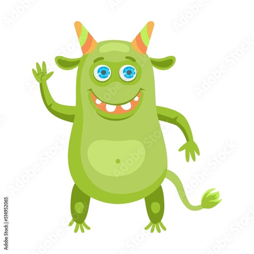 Comic character of Halloween creatures, aliens, trolls vector illustration. Cute cartoon monsters flat icon. Scary animals and party