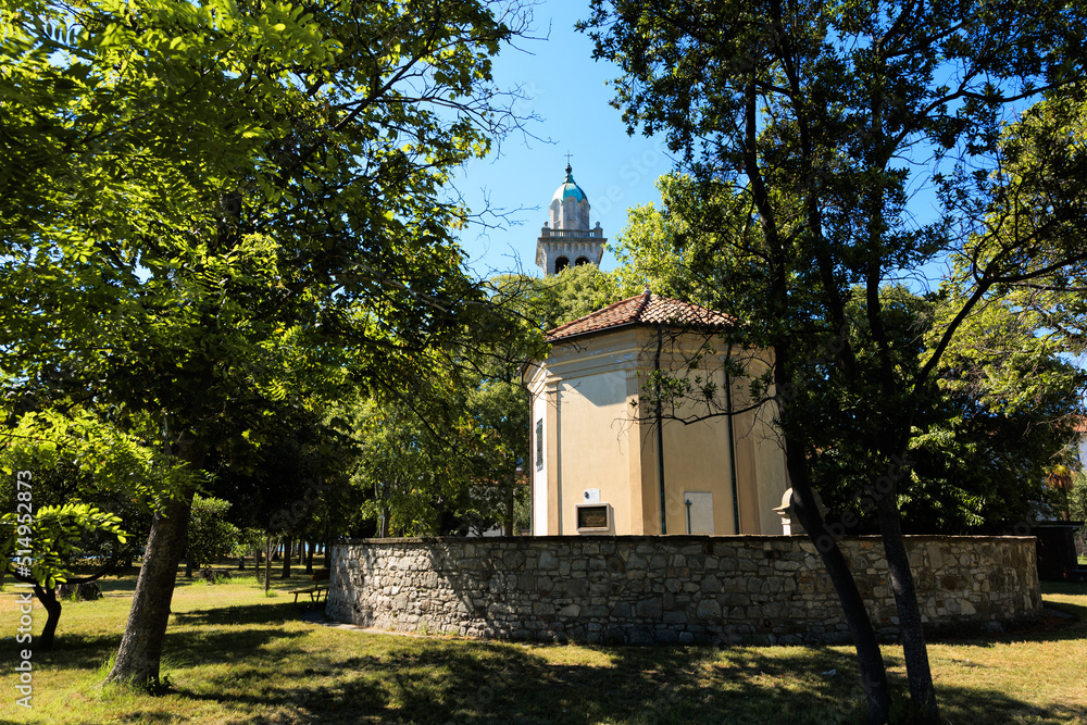 chapel on the island of Barbana. Friuli Grado