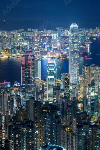 Victoria harbor of Hong Kong City