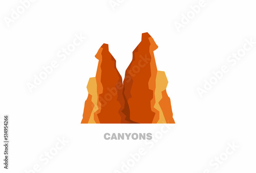 abstract canyons hill logo vector symbol icon design graphic illustration