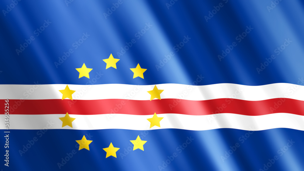 national flag of cape verde in smooth fabric textured. national flag of cape verde in smooth fabric textured.