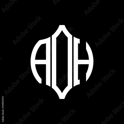 AOH letter logo. AOH best black background vector image. AOH Monogram logo design for entrepreneur and business. photo