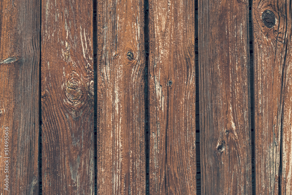 Cracked old boards. Wood planks background, texture. Rough structure. Vintage floor. Dark brown wooden table, backdrop, timber pattern. Empty space. Retro style. Fence natural surface. Cracked old boards. Wood planks background, texture. Rough structure. Vintage floor. Dark brown wooden table, backdrop, timber pattern. Empty space. Retro style. Fence natural surface.