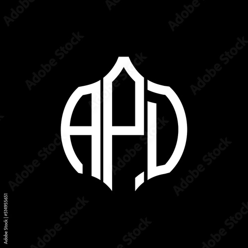 APD letter logo. APD best black background vector image. APD Monogram logo design for entrepreneur and business.