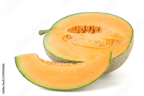 Melon or cantaloupe. isolated on white background.