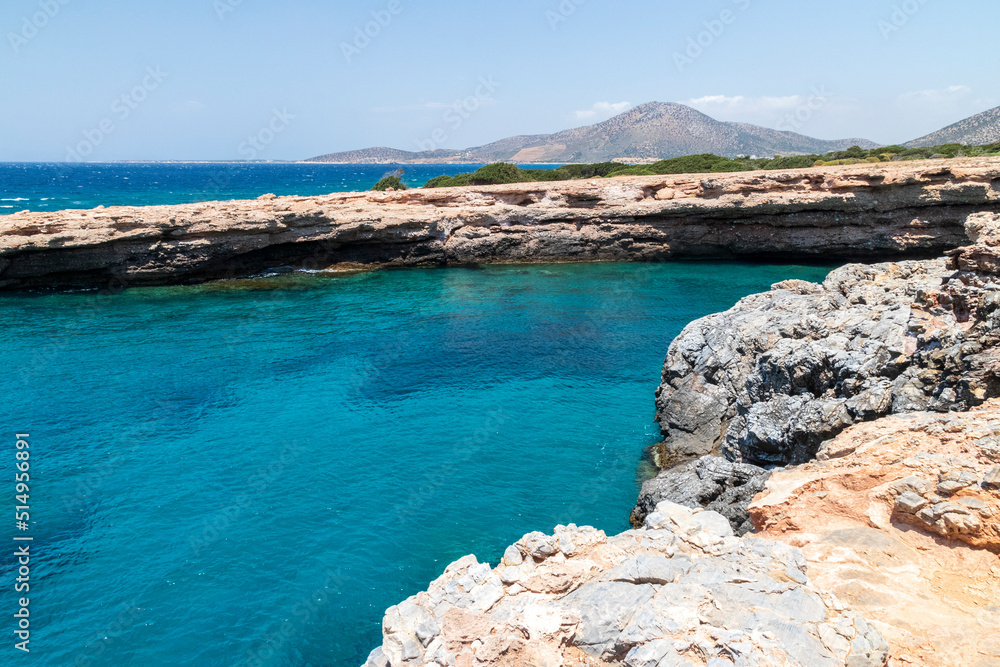Seascape and beach at Aliko in Naxos island. Cyclades Greece. Seascape and beach at Aliko in Naxos island. Cyclades Greece.