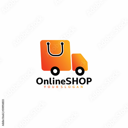 Fast delivery button with truck. Fast delivery vector isolated icon