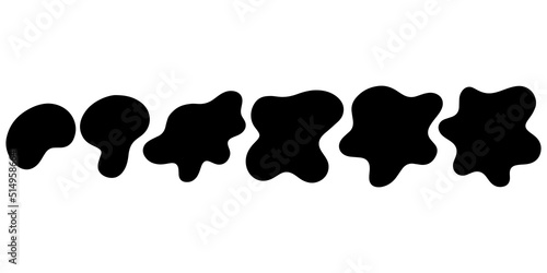 Random blotch, inkblot. Organic blob, blot. Random blob organic geometric round pattern isolated on white background. vector illustration.