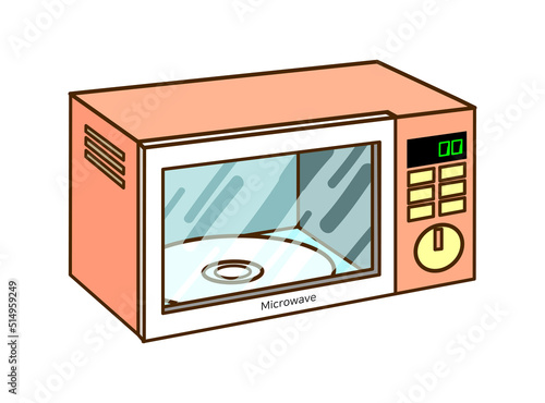 [Vector] a cuboid microwave illustration