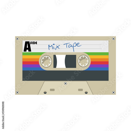 mix tape audio casette suitable for retro themed illustration
