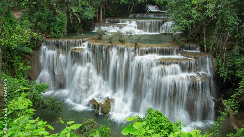 Time lapse of waterfall in the jungle Time lapse of waterfall in the jungle