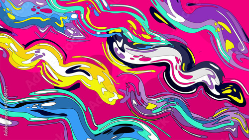 Color Liquid Wave and flow background. Abstract colorful shape.