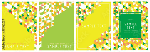 幾何学模様背景セット