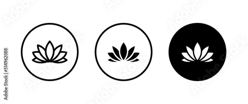 lotus flowers, Lotus, Lily Flower Icon. Spa icons button, vector, sign, symbol, logo, illustration, editable stroke, flat design style isolated on white linear pictogram
