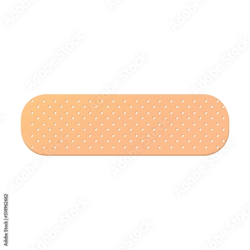 Medical plaster, elastic bandage patches of different shapes. Medical plaster in cartoon style. Various band aids in bright colors