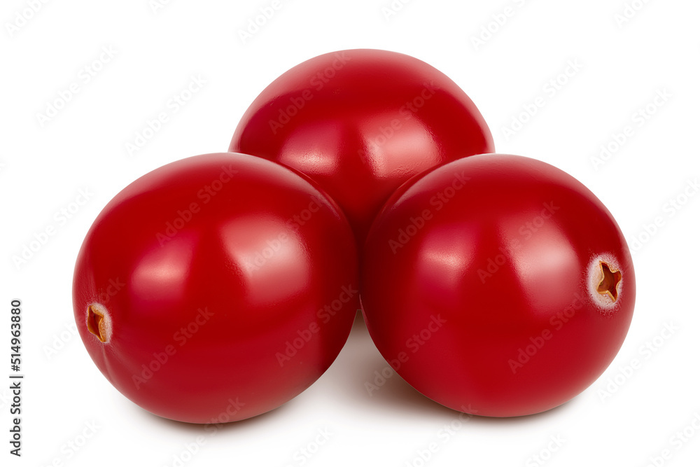 Cranberry isolated on white background with full depth of field Cranberry isolated on white background with full depth of field