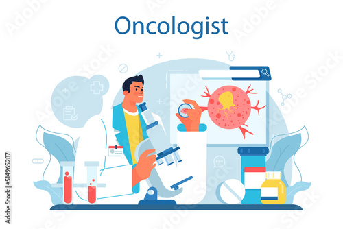Professional oncologist. Cancer disease modern diagnostic and treatment