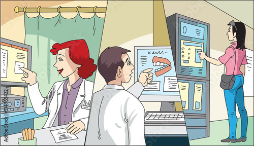 Risk of viral infection. Vector illustration 