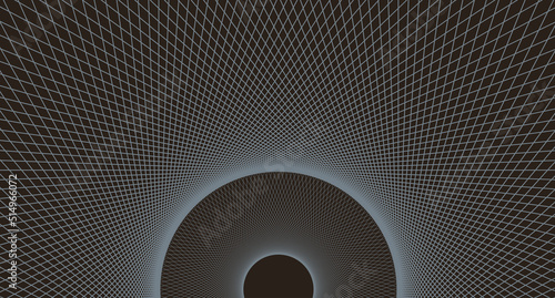 abstract background inside a lattice tube silver brown