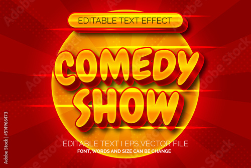 golden purple text effect, editable comedy show text style 