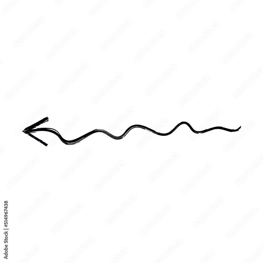 Chalk arrow made with pen vector illustration. Marking and navigation. Handwritten check marks flat icon Chalk arrow made with pen vector illustration. Marking and navigation. Handwritten check marks flat icon