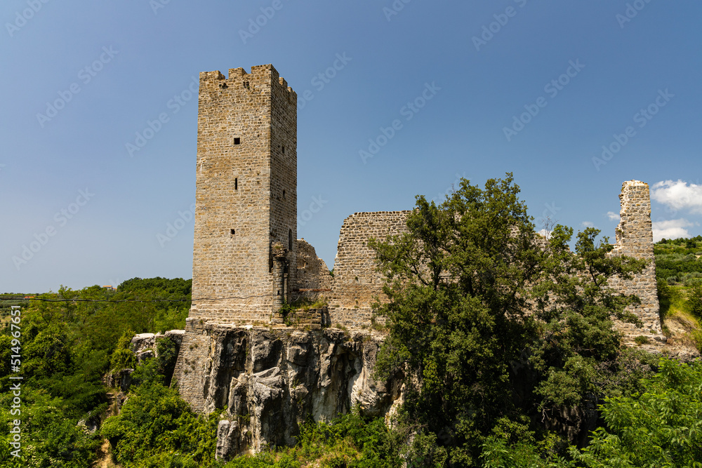 castle ruins in Momjan in Croatia