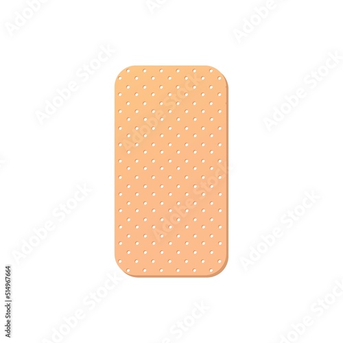Plaster in cartoon style. Illustration of medical plaster, elastic bandage patches of different shapes. Various band aids in bright colors