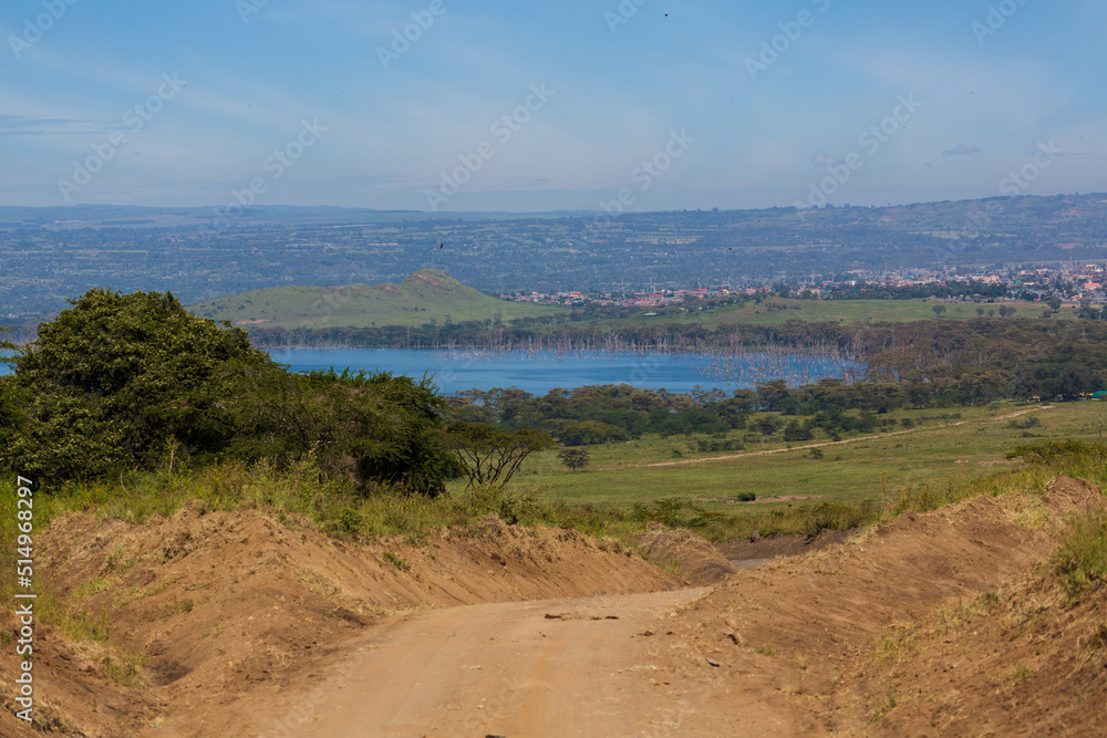 Road leading to Nakuru lake. Kenya